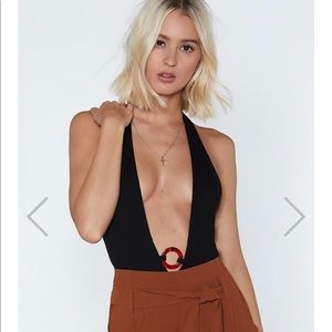 Deep V plunge bodysuit